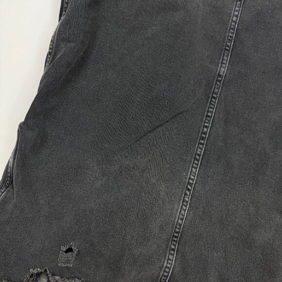 Free People Moonchild Denim Shirt Jacket Distressed Size XS Oversized Moondust - Picture 13 of 14